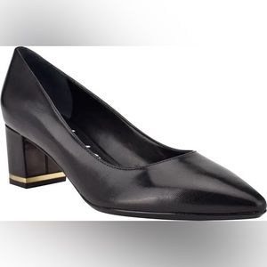 Calvin Klein Womens Nita Pointed Toe Block Pumps